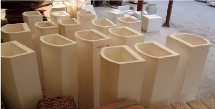 Parti in ceramica di corindono di alta purezza per forni industriali