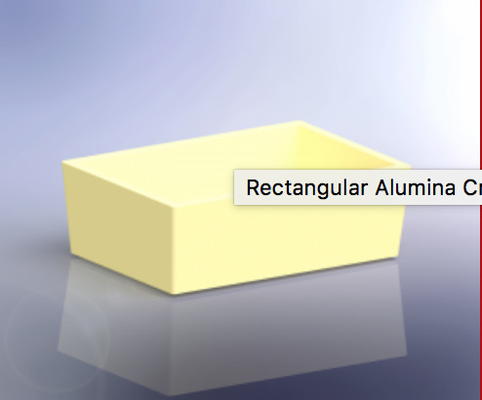 Crogioli dell'allumina di elevata purezza per i metalli che si fondono, trattamento termico ceramico delle polveri