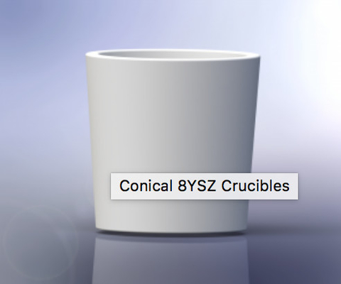 Completamente Yttria ha stabilizzato i crogioli ceramici tecnici di biossido di zirconio delle parti 8YSZ che si fondono o che sinterizzano